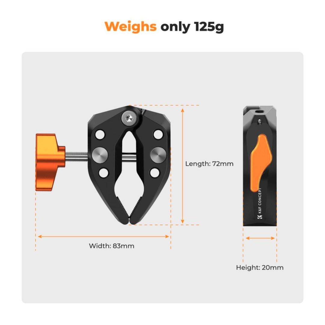 K&F Concept Super Clamp with 60mm Opening Design Ms15 KF31.081 - 3